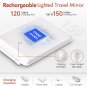 COSMIRROR Rechargeable Lighted Makeup Vanity Mirror with 3 Colors Lighting, Ligh