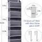 1-Pack over Door Organizer with 5 Large Pockets 10 Mesh Side Pockets, 44 Lbs Wei