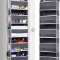 1-Pack over Door Organizer with 5 Large Pockets 10 Mesh Side Pockets, 44 Lbs Wei
