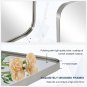 ANDY STAR Brushed Nickel Mirror for Bathroom, 22"X30" Silver Metal Frame Wall Mi