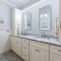 ANDY STAR Brushed Nickel Mirror for Bathroom, 22"X30" Silver Metal Frame Wall Mi