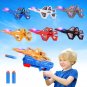 6 Pack Airplane Launcher Toy,7.4" F-35 Foam LED Plane,Catapult Plane with 6 Stic