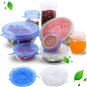 Silicone Stretch Lids Pack of 12, Blue and Transparent-Washable and Reusable Bow