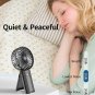 Handheld Portable Fan [15H Max Cooling Time] Mini Hand Fan, 4 Speeds USB Recharg