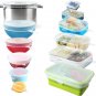Reusable Silicone Stretch Lids 12 PCS Silicone Lids for Food Storage, round and