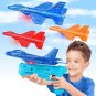 3 Pack LED Airplane Launcher Toys, F-16 Fighting Falcon Toys for Boy Gift, 9.1"