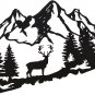 Metal Deer Wall Art Forest Deer Wall Decor Metal Mountain Deer Cabin Decor Deer