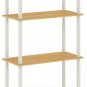 (99557BE/WH) Turn-N-Tube 4-Tier Multipurpose Shelf Display Rack - Beech/White