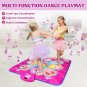 Dance Mat Gifts Toys for 3-10 Year Old Girls, Princess Themed Electronic Dance P