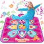 Dance Mat Gifts Toys for 3-10 Year Old Girls, Princess Themed Electronic Dance P