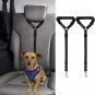2 Packs Dog Cat Safety Seat Belt Strap Car Headrest Restraint Adjustable Nylon F