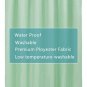 Fabric Shower Curtain Liner with Hem Weighted Bottom, Green Waterproof 12 Rust R