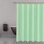Fabric Shower Curtain Liner with Hem Weighted Bottom, Green Waterproof 12 Rust R