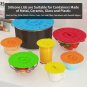 7 Pack Silicone Lids, Microwave Splatter Cover, 5 Sizes Reusable Heat Resistant