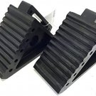 70472 Solid Rubber Heavy Duty Black Wheel Chock 2-Pack, 8" X 4" X 6"