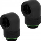 Hydro X Series 90° Rotary Adapter Twin Pack, Black, Model Number: CX-9055009-WW