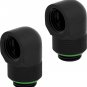 Hydro X Series 90° Rotary Adapter Twin Pack, Black, Model Number: CX-9055009-WW