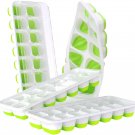 Ice Cube Trays 4 Pack, Easy-Release Silicone & Flexible 14-Ice Cube Trays with S