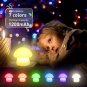 Mushroom Lamp, Rechargeable Mushroom Night Light, Multi-Color LED Mushroom Night