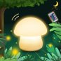 Mushroom Lamp, Rechargeable Mushroom Night Light, Multi-Color LED Mushroom Night