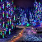 Falling Rain Lights 11.8 Inch 8 Tube 192 Leds, Meteor Shower Lights Waterproof,