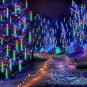 Falling Rain Lights 11.8 Inch 8 Tube 192 Leds, Meteor Shower Lights Waterproof,