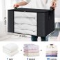 2 Pack Clothes Storage, Foldable Blanket Storage Bags, Storage Containers for Or