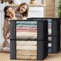 2 Pack Clothes Storage, Foldable Blanket Storage Bags, Storage Containers for Or