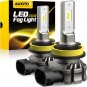 H11/H8/H16 LED Fog Light Bulbs or DRL, 6000 Lumens 6500K Cool White Light, 300%