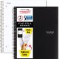 Spiral Notebooks plus Study App, 2 Pack, 5 Subject, College Ruled Paper, 11" X 8