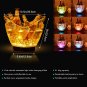 LED Ice Buckets 5L Clear PS+ABS Plastic Ice Bucket RGB Colors Changing LED Coole