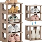 Narrow Shoe Rack - 5 Tiers Stackable Shoe Storage Stand for Entryway Hallway and