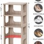 Narrow Shoe Rack - 5 Tiers Stackable Shoe Storage Stand for Entryway Hallway and