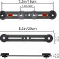 8"/20Cm Dual Speedlite Camera Mount Tripod Bracket Flash Extension Bar,8" Dual T
