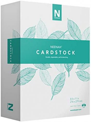 Neenah White Index Cardstock, 300 Sheets, 110 Lb/199 Gsm, 94 Brightness, 8.5" X