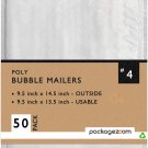 50 Pcs Poly Bubble Mailers 9.5X14.5 Padded Envelopes #4 Shipping Envelopes 2.5 M