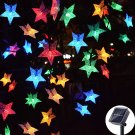 Huacenmy Outdoor Solar Star String Lights 30Ft 50LED Multicolor Star Twinkle Lig