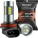 H11/H8/H16 LED Fog Light Bulbs, 6000K Xenon White, 27 SMD Chips, 360-Degree Illu