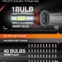 H11/H8/H16 LED Fog Light Bulbs, 6000K Xenon White, 27 SMD Chips, 360-Degree Illu