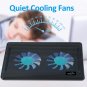 Laptop Cooling Pad 2 1000RPM Fans Portable Computer Cooler, Blue Leds, S007
