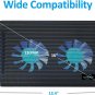 Laptop Cooling Pad 2 1000RPM Fans Portable Computer Cooler, Blue Leds, S007