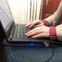 Laptop Cooling Pad 2 1000RPM Fans Portable Computer Cooler, Blue Leds, S007