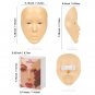 Makeup Practice Full Face, 5D Reusable Silicone Makeup Practice Board Face with