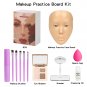 Makeup Practice Full Face, 5D Reusable Silicone Makeup Practice Board Face with