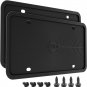 Silicone License Plate Frames - 2 Pack Car License Plate Holders, Exterior Car A