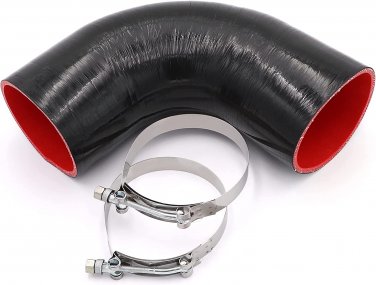 90 Degree 4-Ply Elbow Coupler Silicone Hose 4-Inch(102Mm) with T-Bolt Clamps for