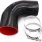 90 Degree 4-Ply Elbow Coupler Silicone Hose 4-Inch(102Mm) with T-Bolt Clamps for