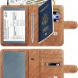 Passport and Vaccine Card Holder Combo Passport Holder Cover Wallet Case Leather