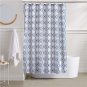 Microfiber Blue Diamond Printed Pattern Bathroom Shower Curtain - Blue Diamond,