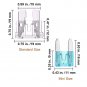 250 Pieces - Car Fuses Assortment Kit, Blade-Type Automotive Fuses - Standard &